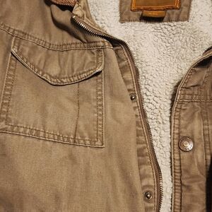 Wrangler Brown Sherpa-Lined Field Jacket